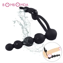 Anal Bead Penis Vibrating Ring Double Penetration Strapon Dildo G spot Vibrator Silicone Butt Plug Adult Sex Toys For Men Couple