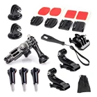 Save 2.62 on Gopro Accessories Set Kits Quick Base Adapter 3 Way Arm Tripod Mount for SJCAM SJ4000 SJ6000 GoPro 4 3 Xiaomi yi 4K Eken h9r