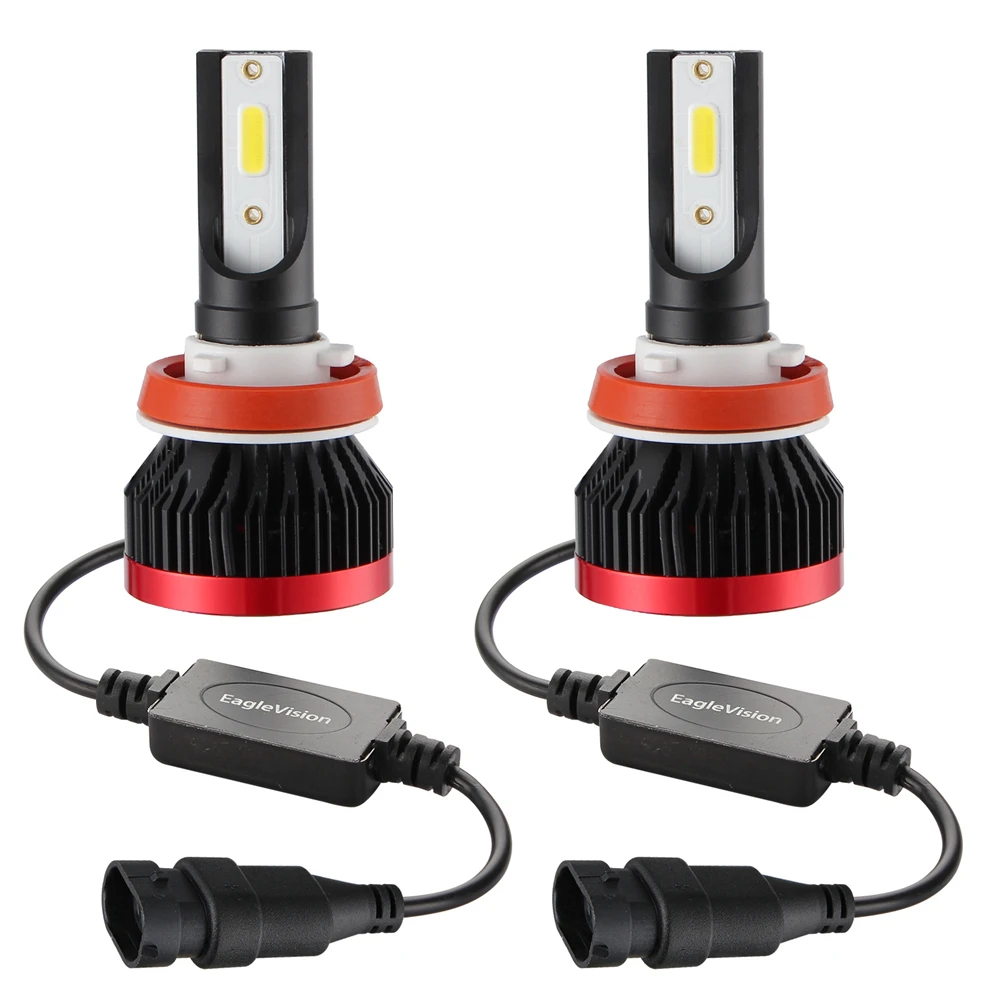 2PCS H7 H11 H9 H8 9005 9006 COB Car LED Headlight Bulbs H4 Hi-Lo Beam 50W 10000LM 6500K Auto Headlamp Led Car Light 12V