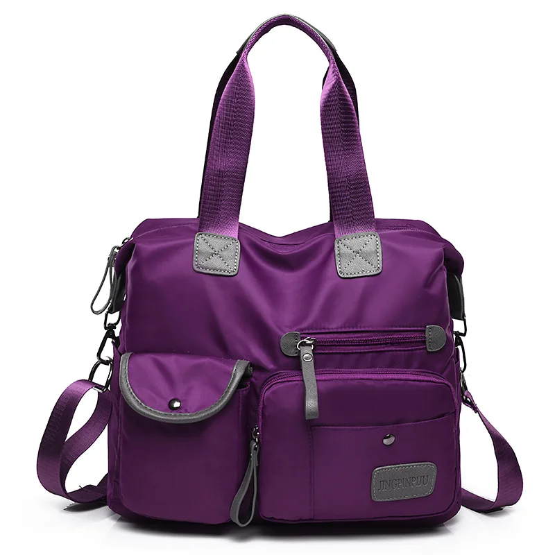 Delle Satchel Lampo Chiusura Impermeabile Palestra Da Ladys Borsa Donne Sacchetti blu Il Spalla Nero Acquisto Modo Alta Di capacità prugna Casual Della Spiaggia Nylon PwPYXrq