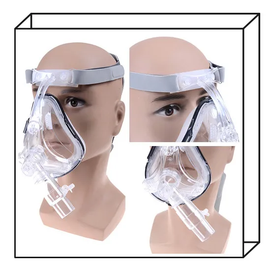 

Full Face Mask For Snoring Facial Care Tool With Headgear Clip Apply To Medical CPAP BiPAP Silicone Gel Material Size S/M/L Hot