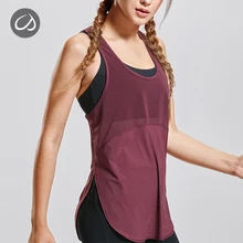 CRZ Женская майка для йоги с боковыми разрезами