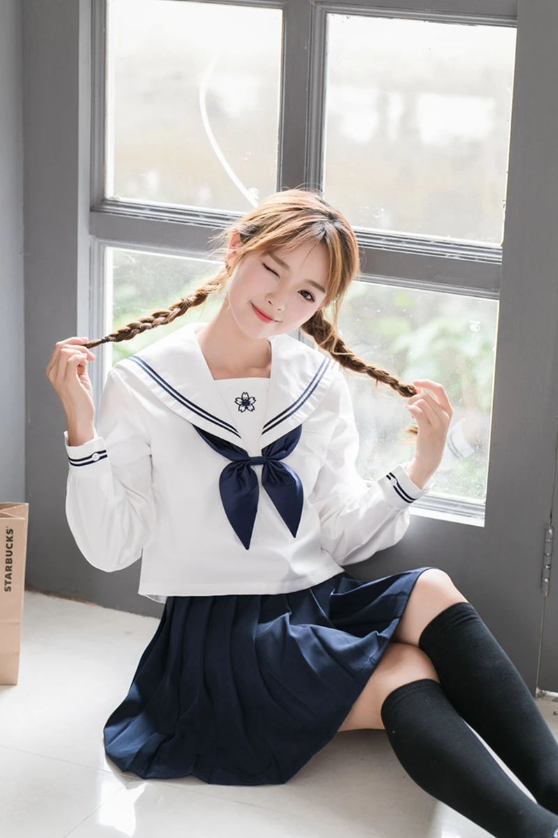 Британский Корейский Японский комплект школьной формы колледжа Ветер модный длинный рукав женский студенческий костюм