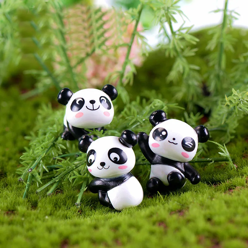 Miniature Panda Figurines 8pc Home Decoration