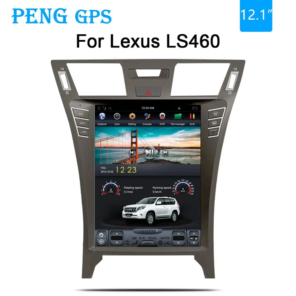 Perfect Android 8.1 Tesla Vertical screen car no dvd player radio gps automatic For Lexus LS460 2007-2015 navigation multimedia system 0