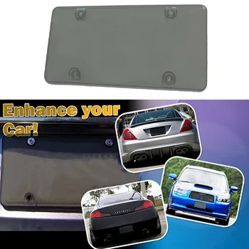 

1 Pair Car License Plate Tag Frame Cover Shield Transparent License Plate Frame Car Truck Exterior Decoration Universal