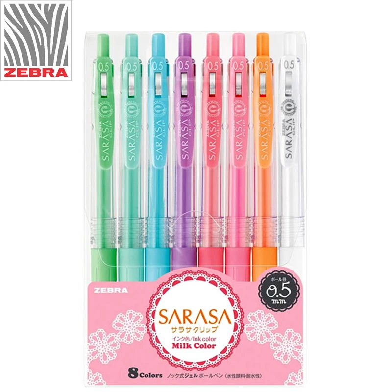 3 шт./5 шт./8 шт. Zebra SARASA JJ15 пресс-ручки молочного цвета светлая цветная ручка для черчения гелевая ручка 0,5 мм