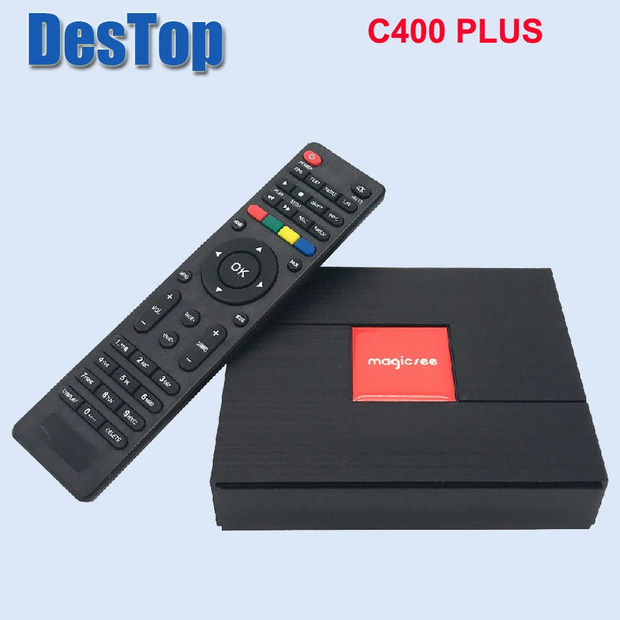 Magicsee C400 плюс Смарт ТВ Box Amlogic S912 Octa Core 4 K смарт-ТВ коробка DVB-S2 DVB-T2 кабель двойной Wi-Fi Декодер каналов кабельного телевидения для Android