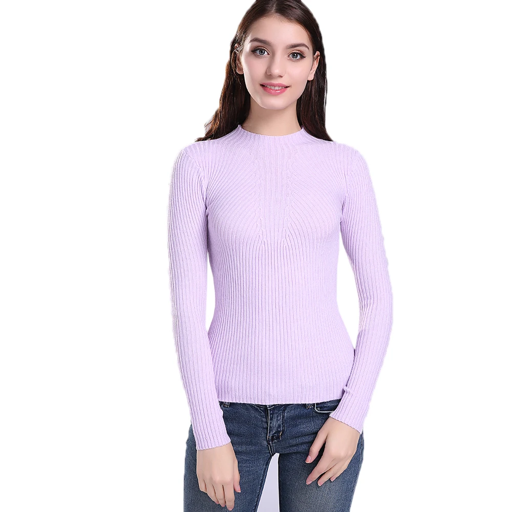 Singwing Women Knitted Long Sleeve Shirts Casual style O neck Blouses