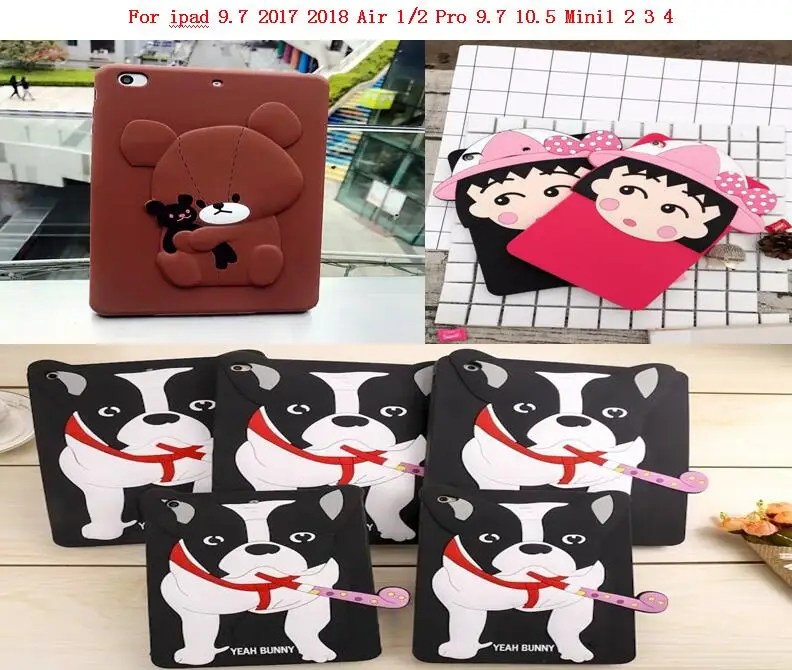 

Silicone Case Kid friendly Safe Shockproof Case for IPad 9.7 2017 2018 Pro 9.7 Air 2 iPad 2 3 4 5 6 Mini 1 2 3 4 Tablet shell