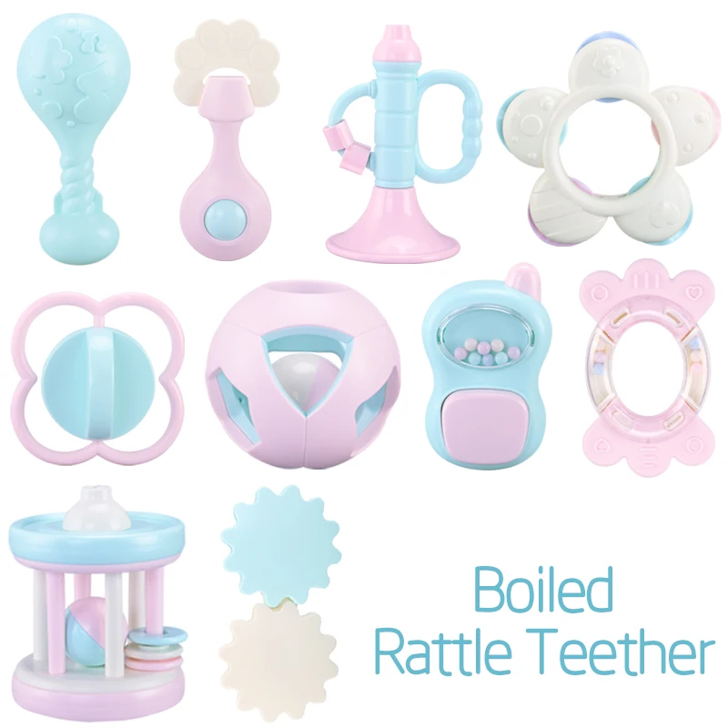 

Hand Bell Baby Rattle Teether for Children Educational Toys for newborn 0-12 months