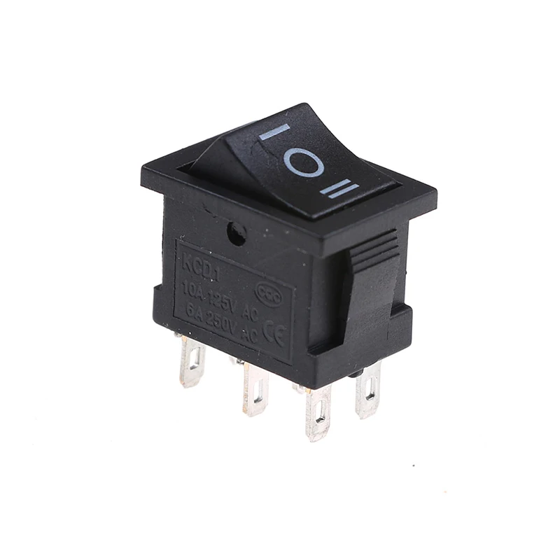 5 шт./лот 6P перекидной Клавишный Выключатель ON/OFF KCD2 203 6A/250VAC 10A/125VAC автомобиль