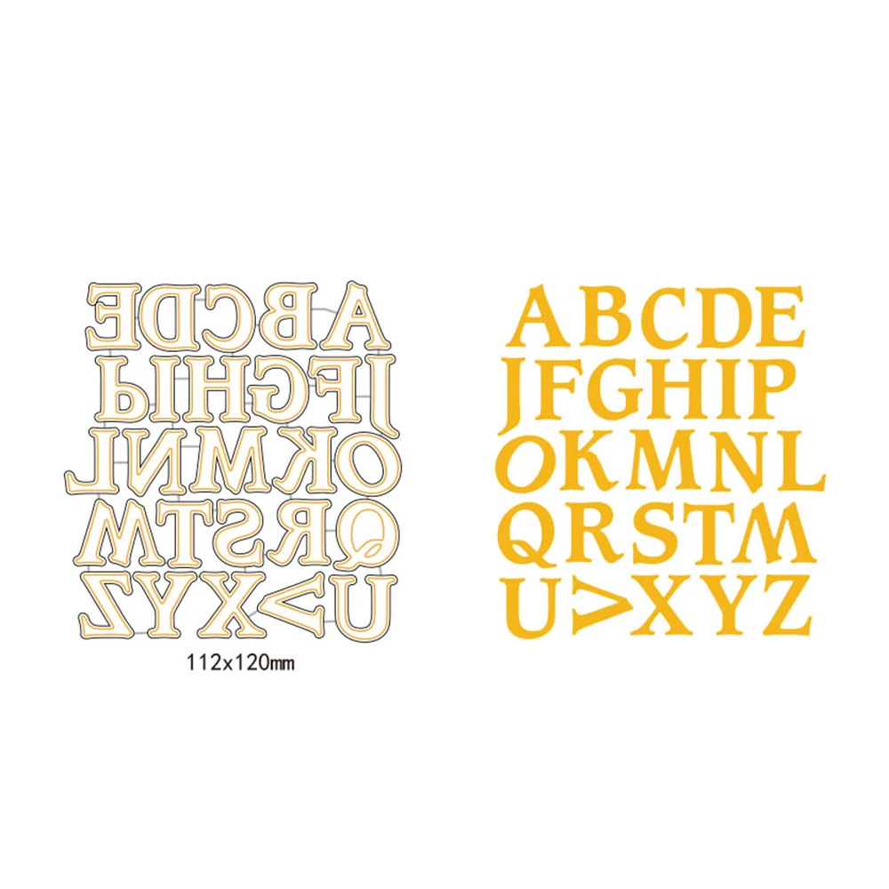 

English Alphabet Letter Metal Cutting Dies Stencil for DIY Scrapbooking Embossing dies Paper Cards Decorative Craft Die Cut 2019