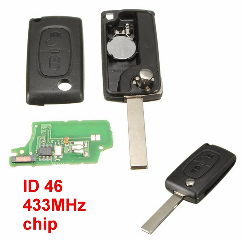 Katur 3 кнопки дистанционного флип Брелок чехол Замена для Citroen peugeot 207 307 407 308 607|Ключ