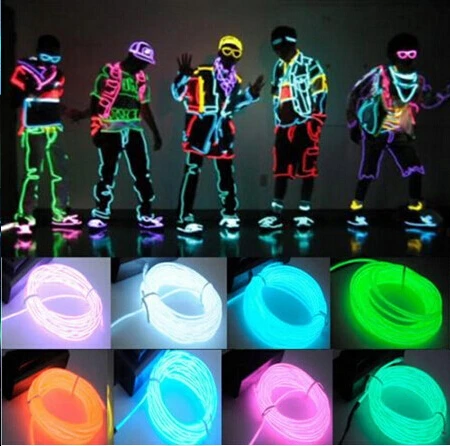 New HOT 3M Water Resistant Flexible LED Neon Tube LED Strip Light for Car Shoes Clothing