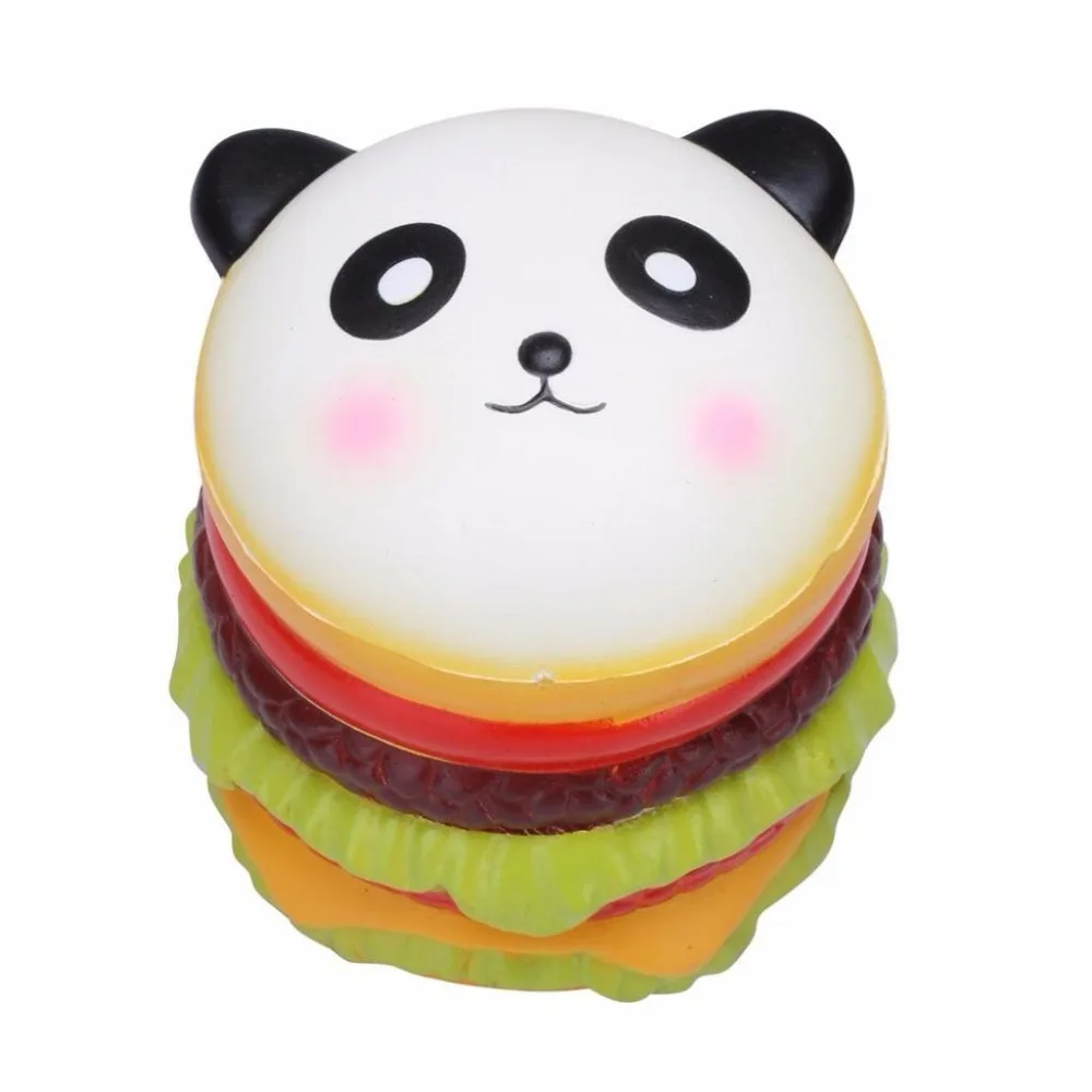 Mskwee Kawaii Jumbo животных мягкими симпатичные панды/медведь Гамбургер Телефон Подвеска замедлить рост Squeeze toy хлеб торт булочка малыш игрушки