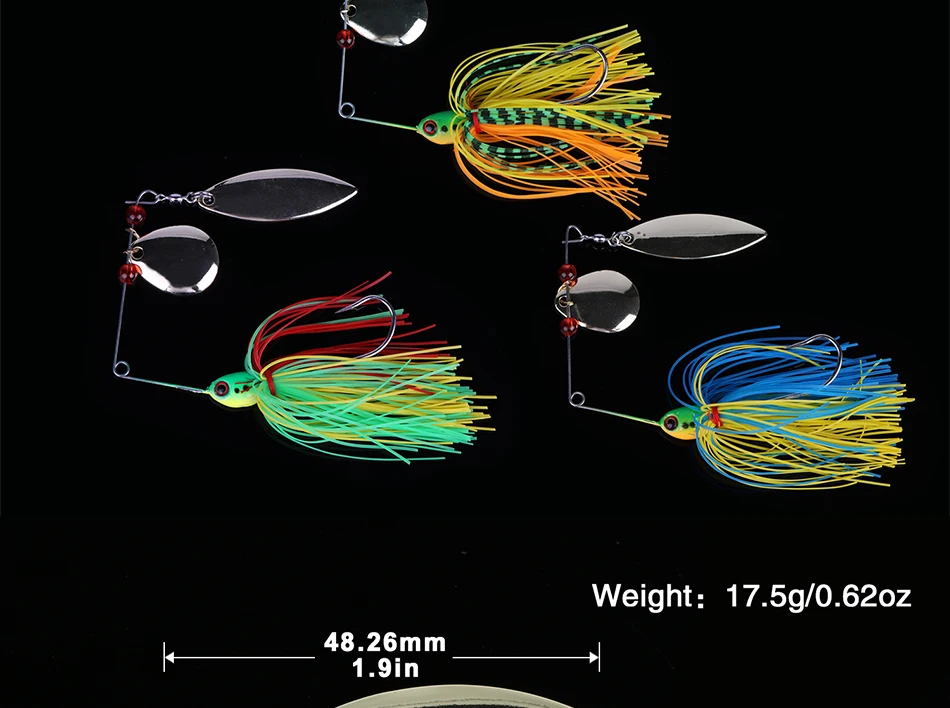 Goture 5 шт./лот 17.5 г спинербейт бас рыбалка приманки стеклоочистителя юбка металлической ложкой счетчик приманки rig пайк карп рыболовные снасти блесны рыболовные приманки
