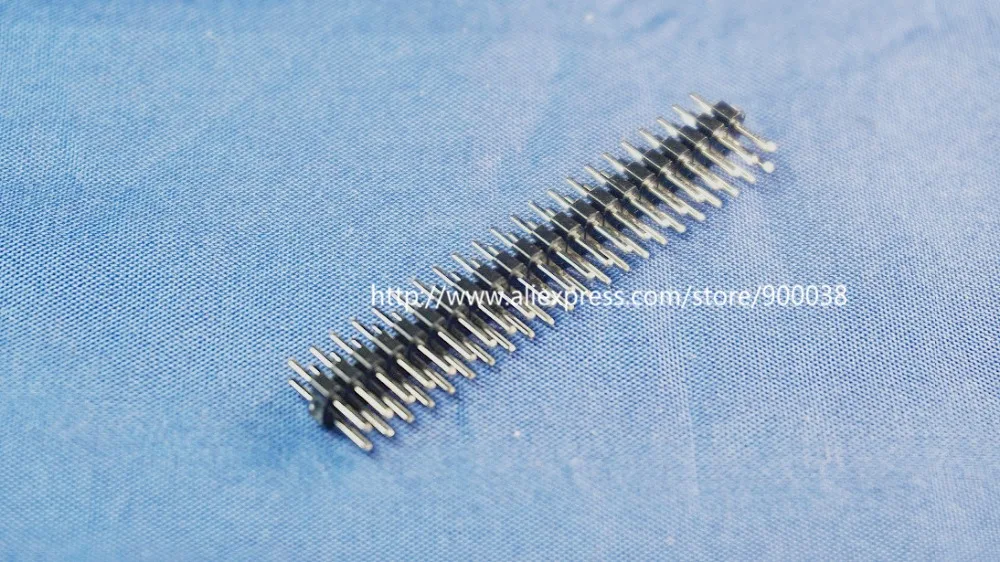 

100pcs 2x22 P 44 Pin 2.0 mm Pin Header male Dual row Straight PCB 180 Through Hole Insulator height 2.00mm Rohs Lead Free