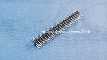 

100pcs 2x22 P 44 Pin 2.0 mm Pin Header male Dual row Straight PCB 180 Through Hole Insulator height 2.00mm Rohs Lead Free