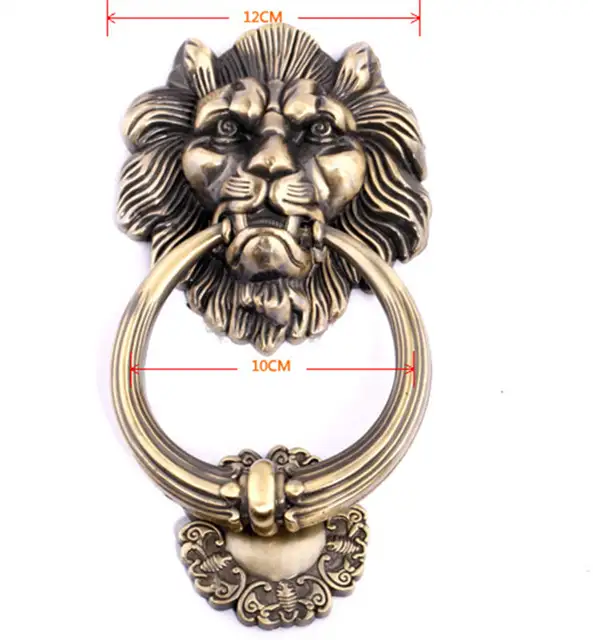 Online Shop 1pcs12cm Large Antique Lion Doorknocker Door Knocker 1pcs12cm Large Antique Lion Doorknocker Door Knocker Lionhead Doorknockers Lions Home Decor wooden door knocker - Online Shop 1pcs12cm Large Antique Lion Doorknocker Door Knocker