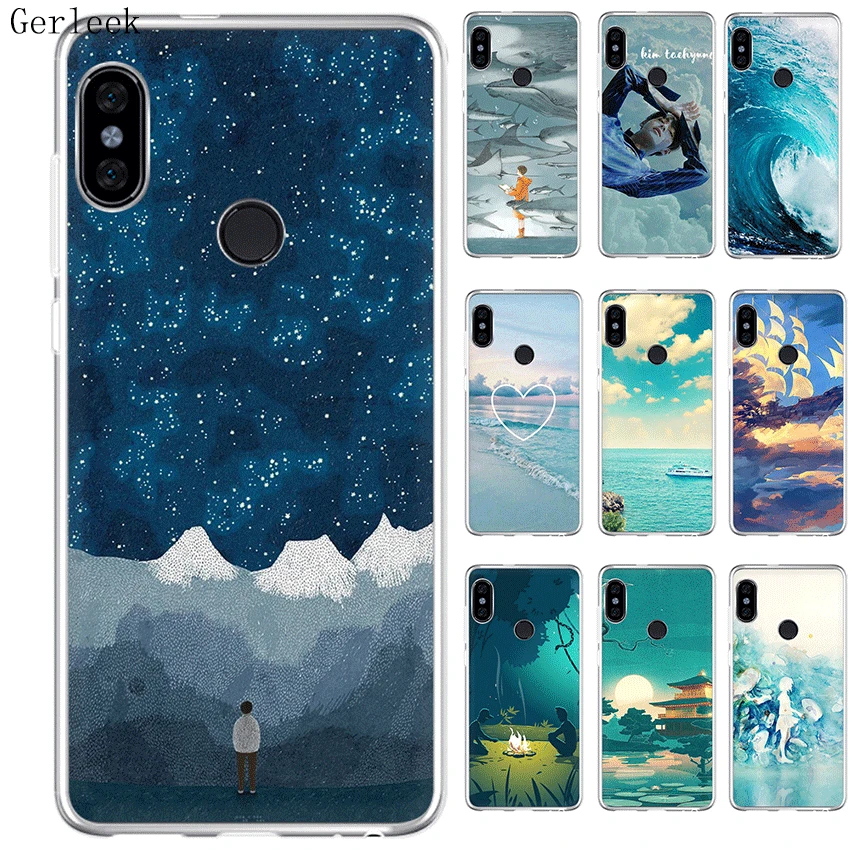 

Desxz Tone Pattern Case For Xiaomi Redmi Note 6 7 3 Pro 4 4X 5 5A Cover Bag