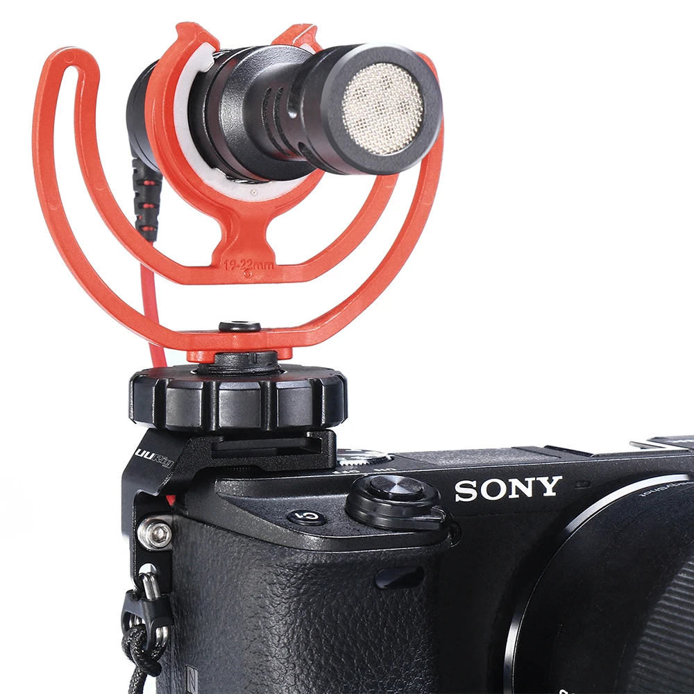 LED Light Monitor Top Handle Grip Handheld Video Rig U-Grip Stabilizing Rig with Cold Shoe Mount 1//4/&3//8 Holes to Mount Microphone