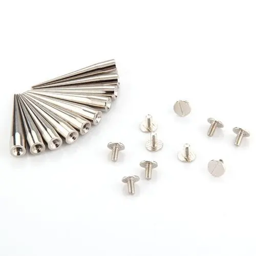 

10 Set Silver Screwback Bullet Rivets Spikes Studs Spots For Decoration Charms Rivets Button