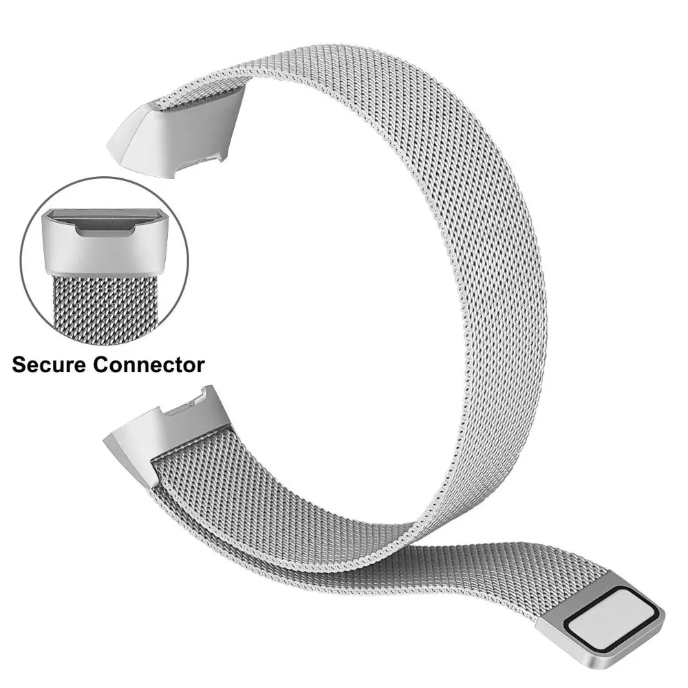 Colors Milanese Watchband For Fitbit Charge 3 Watch Band Replacement Magnetic Adsorption Milanese Bracelet Strap S/L Size
