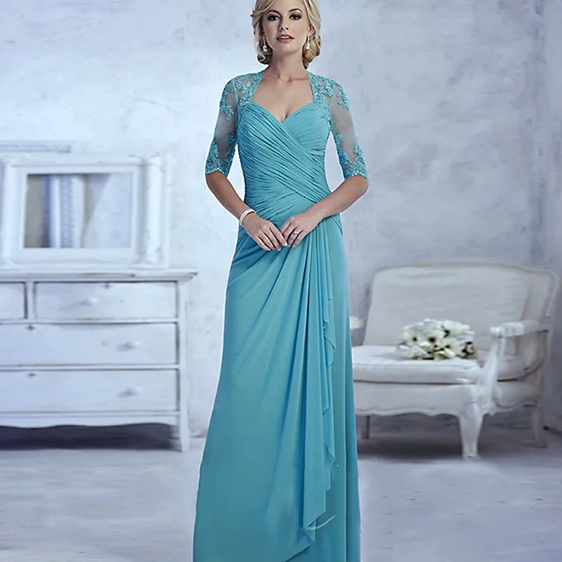 aqua mother of the bride