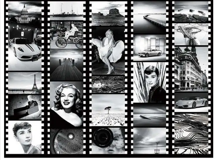 Фотообои 3d на заказ настенные росписи черно белые фигурки постеры из фильма