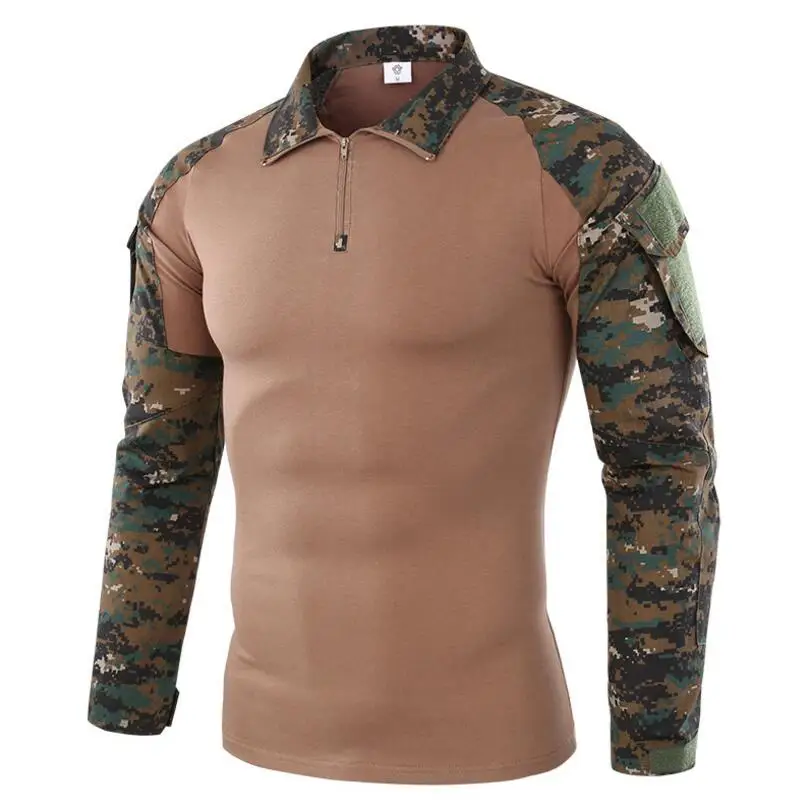 Армейская Тактическая Военная униформа для страйкбола, камуфляжная, проверенная в бою рубашка с длинным рукавом для быстрого штурма - Цвет: Army camo