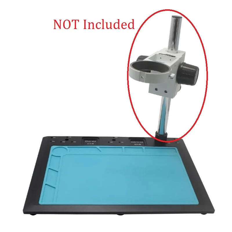 Stereo or Video Microscope Large Working Base Platform High-temperature Insulation Silicone Pad Workbench f/ Mobile Phone Repair
