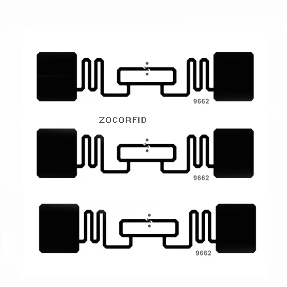 1000 шт./рулон 9662 UHF RFID стикер ISO18000-6C(6B) H3 860-960 МГц UHF RFID Метка ярлык RFID 73,5X21,2 мм