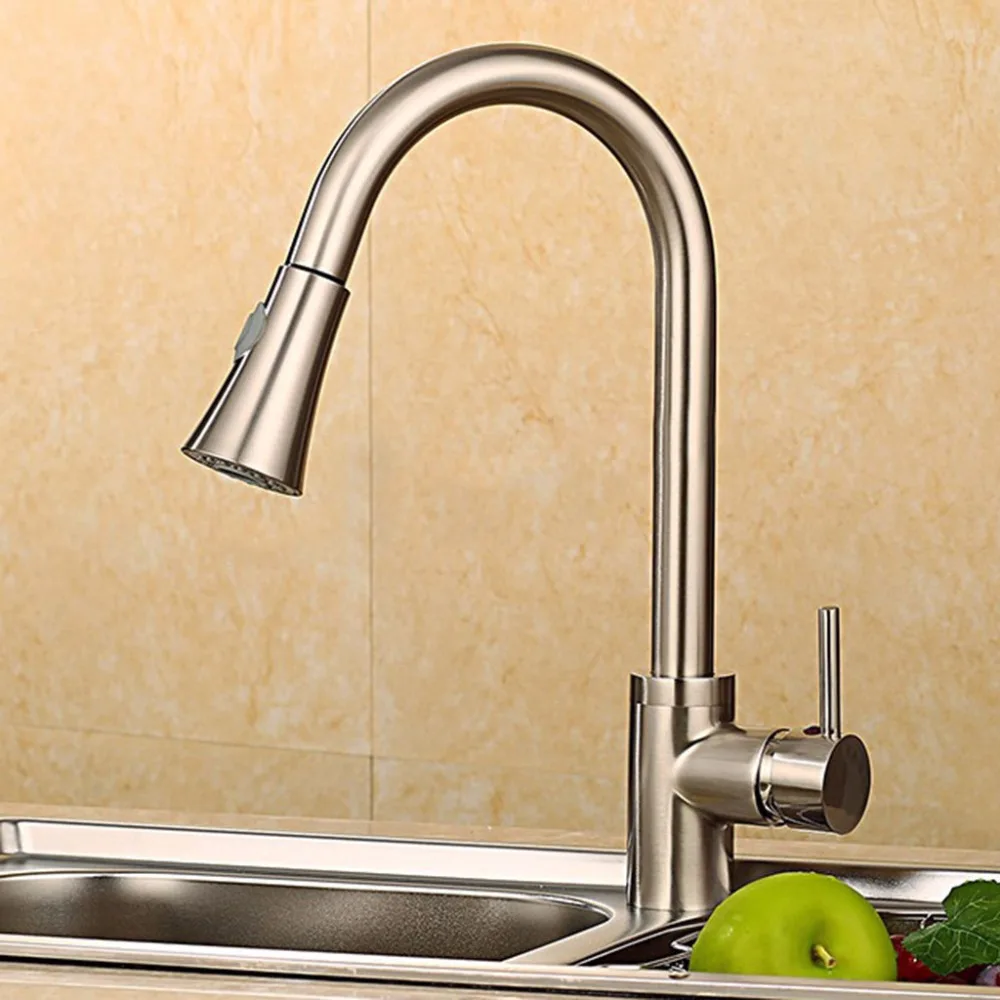 

Faucet Aerator Stainless Steel Faucet Aerator Tool Kitchen Faucet Pull Out Sprayer Single Hole Swivel Sink Mixer Tap W717
