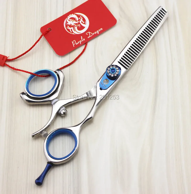 

6.0Inch/5.5Inch 360 Degree Rotation Thinning Scissors Hair Shears with Blue Diamond for Salon Hairdressers JP440C,1pcs LZS0448