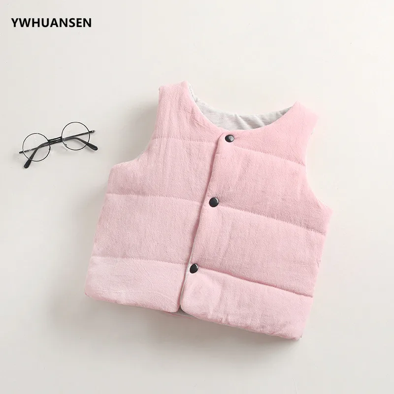 YWHUANSEN 2018 جديد وصول الطفل القطن سترة الشتاء معطف لفتاة جيدة الأطفال سترة الخريف سترة دافئة طفل الفتيان الملابس