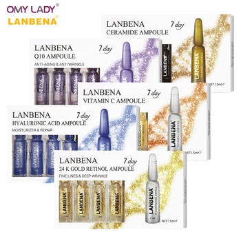 

LANBENA 7PCS facial serum essence whitening moisturizing weaken fine lines anti-aging anti-wrinkle nourishing repairing firming