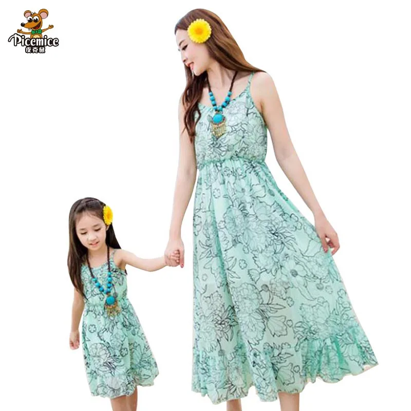 

Mother Daughter Dress Matching Mother Daughter Clothes Family Clothing Fitted mae e filha Roupa Mae e Filha Vestidos Family Look
