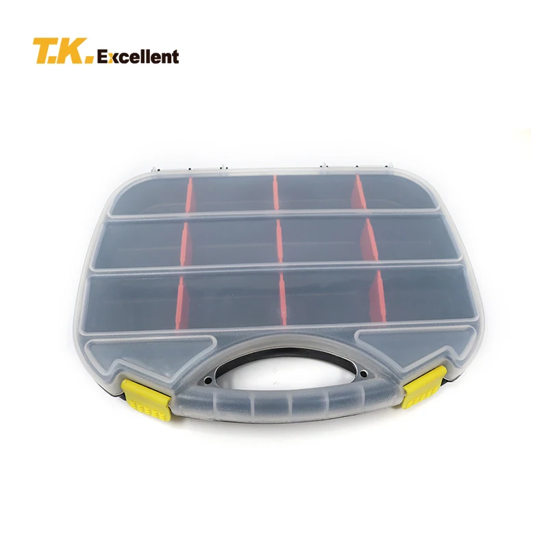 

T.K.EXCELLENT Hardware Screws Tool Box Simple Black Plastic Tool Storage Box Woodworking Screws Portable Device Practical 1Pcs