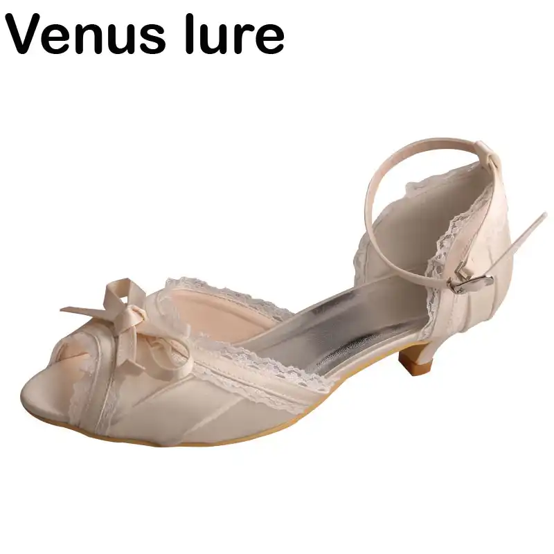 kitten heel wedding sandals
