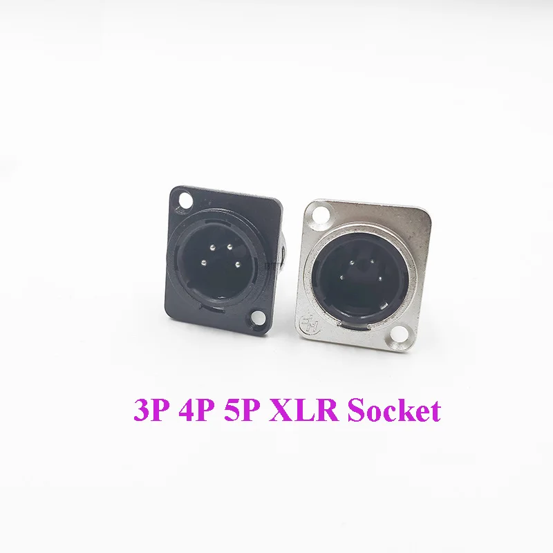 Металлические коннекторы XLR 10 шт./лот 3/4/5/6/7 для микрофона аудиоразъема папа
