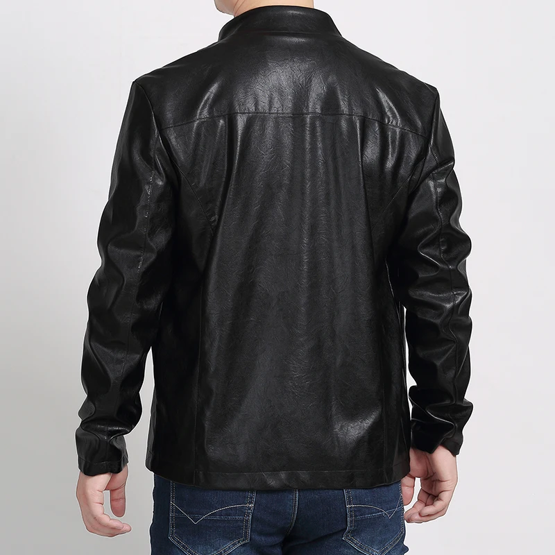 Мужские кожаные куртки размера плюс 10XL 8XL 6XL 5XL 2018 Новое поступление мужская