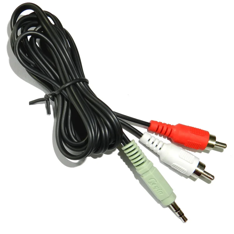 KY 72 1.6M RCA Audio Cable 2RCA Male to 3.5mm Jack to 2 RCA AUX Cable