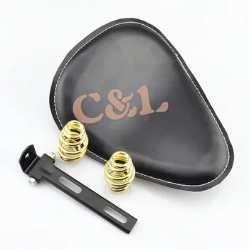 

Motorcycle Bracket Cushion Synthetic Leather Springs Solo Seat Fits For Suzuki Sportster Bobber Chopper Harley