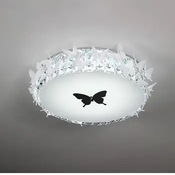 

Home Office Led butterfly ceiling light fixtures wedding Lighting Bedroom study Led Ceiling Lamp 24/36W led Lampara Techo sconce