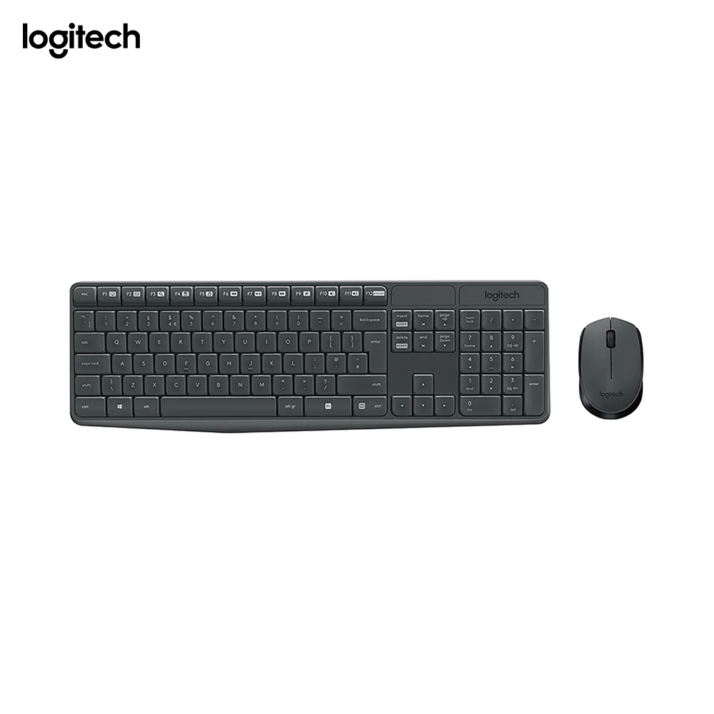 

Logitech MK235 Standard Wireless RF wireless [Spanish QWERTY keyboard] Gray Mouse included Keyboards