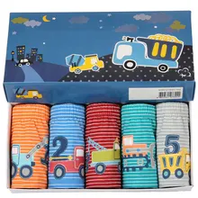 5 шт./партия, нижнее белье для маленьких мальчиков детские трусики детское нижнее белье с принтом «Дораэмон», «Такси» хлопковые шорты для детей