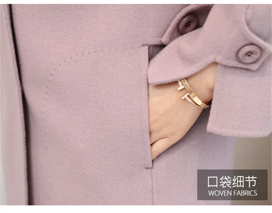 Модная женская осенне-зимняя верхняя одежда han edition короткая куртка Свободная Шерстяная парка элегантное женское тонкое пальто Q934