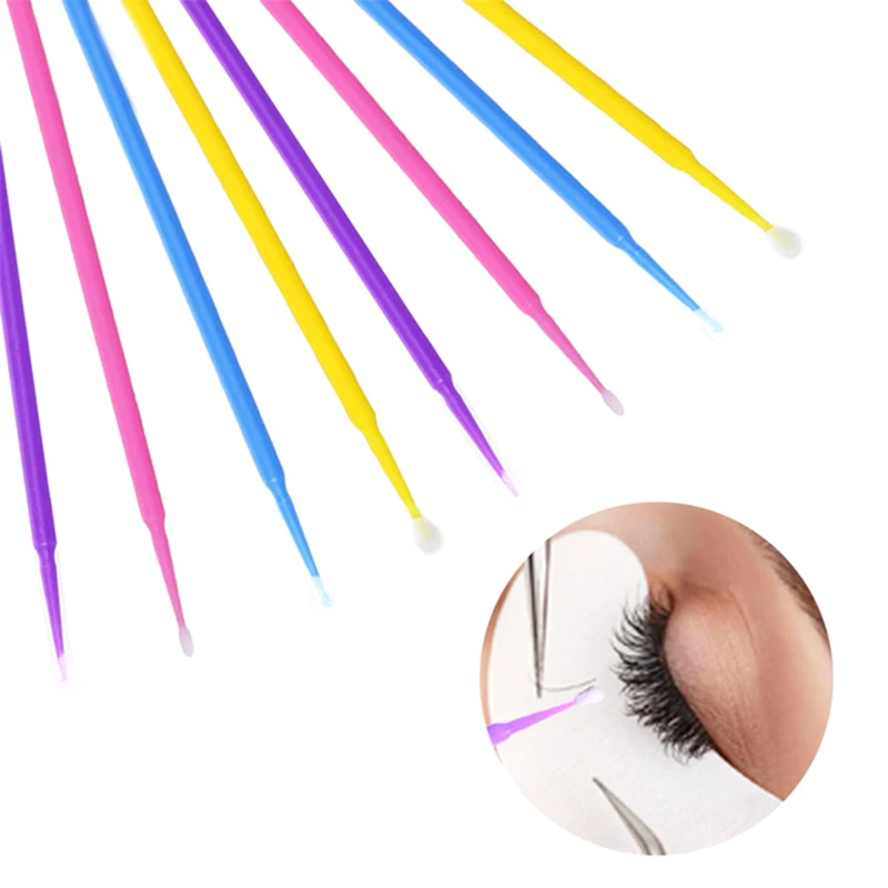 

100PCS/Pack Microbrush Cilia Remover Disposable Makeup Brushes Swab Lashes Individual Lash Glue Removing Makeup Tools Eyelash