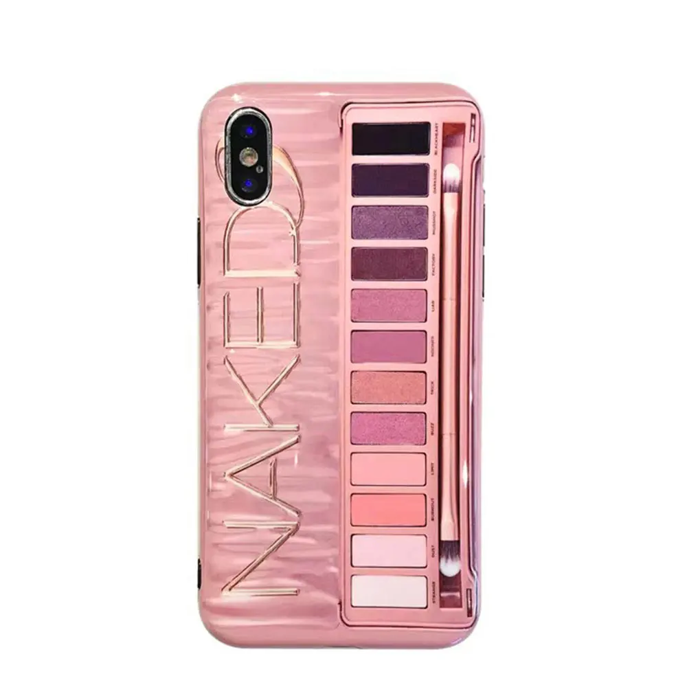 Макияж Чехол для Телефона iPhone 7 X XR XS Max палитра теней век 6 6s 8 plus роскошный модный
